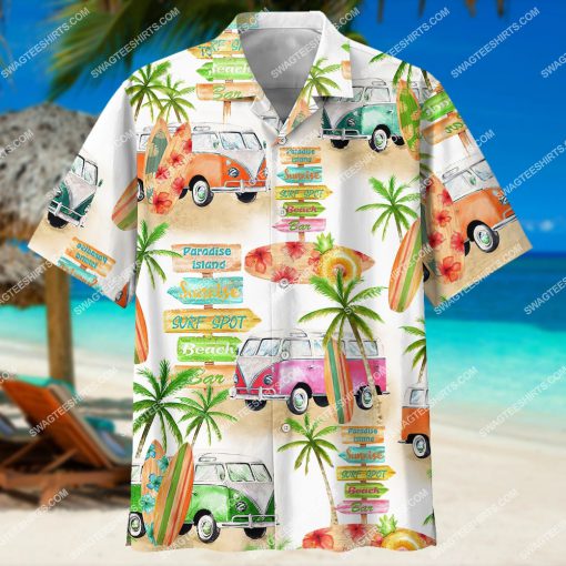 camper van and beach summer all over print hawaiian shirt 2(1)