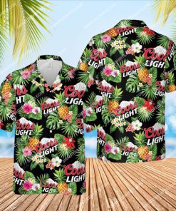 coors light beer summer tropical all over print hawaiian shirt 1