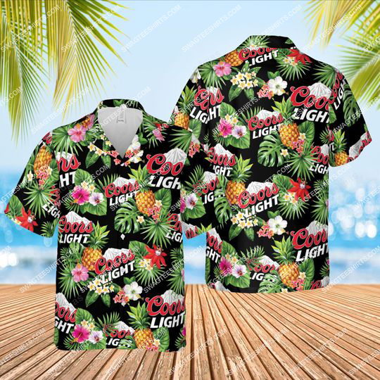 coors light beer summer tropical all over print hawaiian shirt 1 - Copy