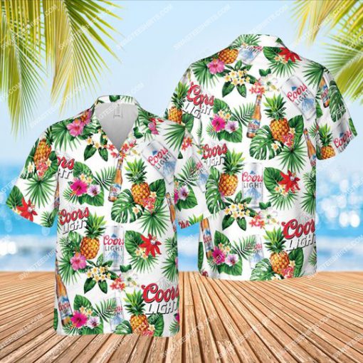 coors light beer summer vibes all over print hawaiian shirt 1