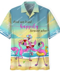 flamingo and we lived happily forever after all over print hawaiian shirt 2(1)