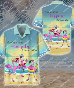 flamingo and we lived happily forever after all over print hawaiian shirt 3(1)