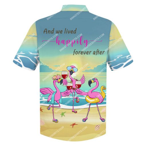 flamingo and we lived happily forever after all over print hawaiian shirt 4(1)