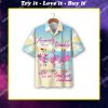 flamingo apparently we're trouble when we are together who know all over print hawaiian shirt
