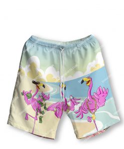 flamingo apparently we're trouble when we are together who know all over print shorts 1