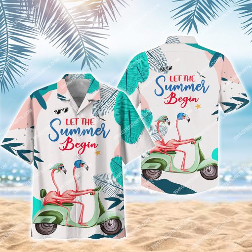 flamingo let the summer begin all over print hawaiian shirt 1 - Copy (2)