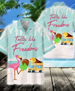 flamingo tastes like freedom all over print hawaiian shirt 2(1)