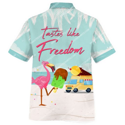 flamingo tastes like freedom all over print hawaiian shirt 4(1)