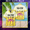 flamingo you'll never drink alone beer party all over print hawaiian shirt