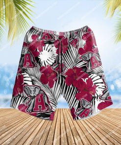 floral alabama crimson tide football all over print hawaiian shorts 1