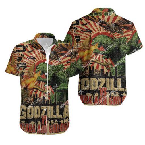 godzilla vs mothra and ghidorah movie all over print hawaiian shirt 1 - Copy (2)