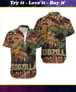 godzilla vs mothra and ghidorah movie all over print hawaiian shirt