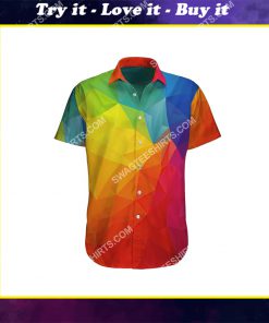 love lgbtq colorful all over print hawaiian shirt