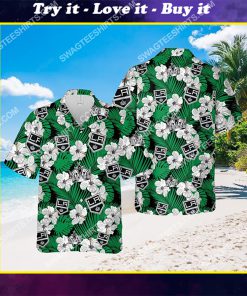 nhl los angeles kings team all over print hawaiian shirt