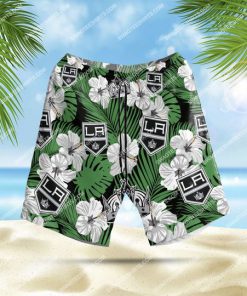nhl los angeles kings team all over print hawaiian shorts 1