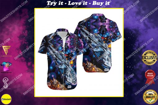 spaceship star wars movie all over print hawaiian shirt