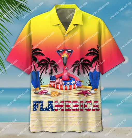 summer flamerica flamingo all over print hawaiian shirt 3(1)