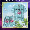 summer flamingo admit it life would be boring without me all over print hawaiian shirt