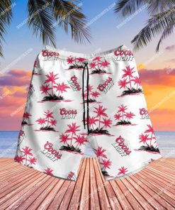 summer party coors light beer all over print hawaiian shorts 1