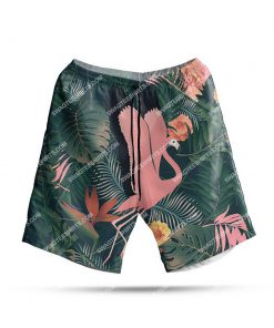 summer tropical floral flamingo all over print shorts 1
