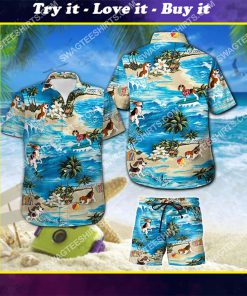 surfing beagle dog lover all over print hawaiian shirt