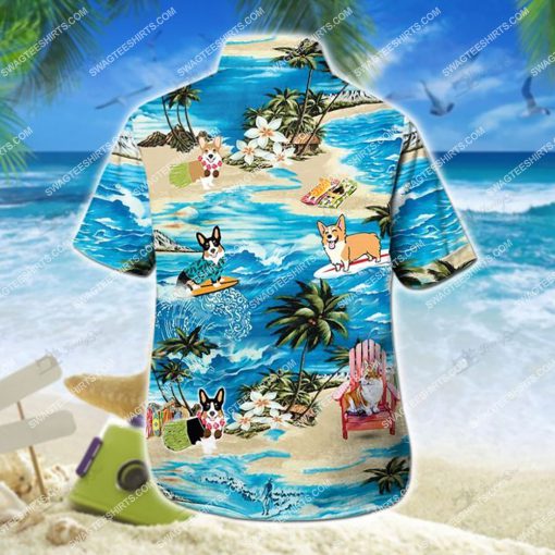 surfing corgi dog lover all over print hawaiian shirt 4(1)