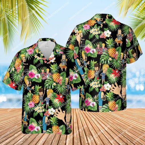 the beavis and butt-head tv show summer party all over print hawaiian shirt 1 - Copy