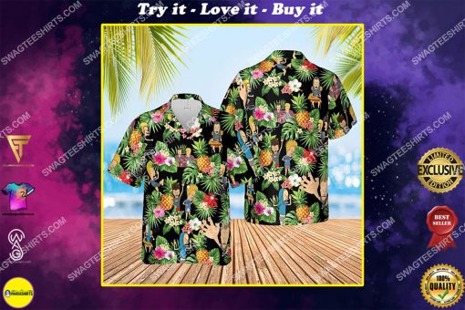 the beavis and butt-head tv show summer party all over print hawaiian shirt