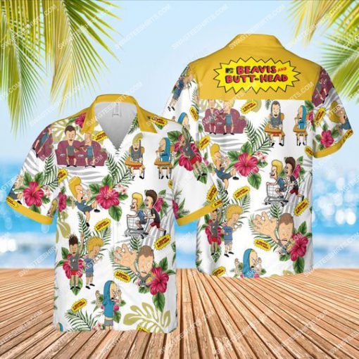 the beavis and butt-head tv show summer vibes all over print hawaiian shirt 1