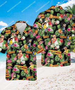 the bob's burgers tv show floral tropical all over print hawaiian shirt 1