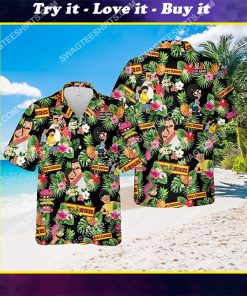 the bob's burgers tv show floral tropical all over print hawaiian shirt