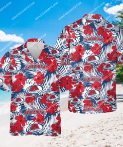 the colorado avalanche hockey all over print hawaiian shirt 1