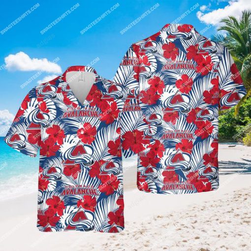 the colorado avalanche hockey all over print hawaiian shirt 1