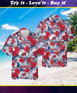 the colorado avalanche hockey all over print hawaiian shirt