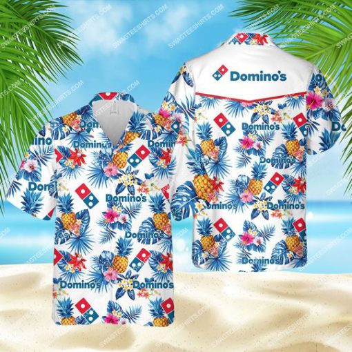 the domino's pizza all over print hawaiian shirt 1