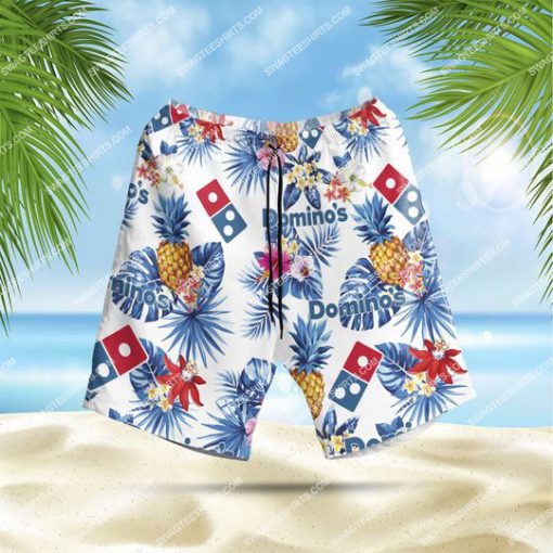 the domino's pizza all over print hawaiian shorts 1
