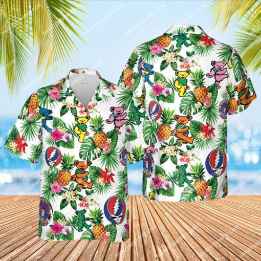 the grateful dead band summer vibes all over print hawaiian shirt 1