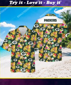 the green bay packers football team all over print hawaiian shirt