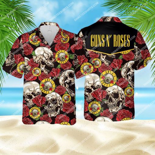 the guns n' roses band all over print hawaiian shirt 1