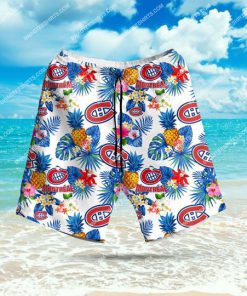 the montreal canadiens hockey all over print hawaiian shorts 1