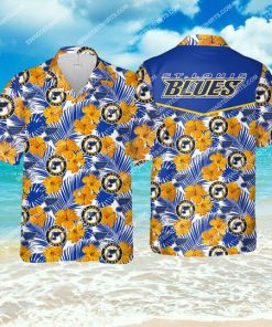 the st louis blues hockey team all over print hawaiian shirt 1