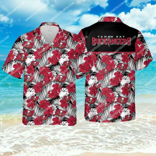 the tampa bay buccaneers football team all over print hawaiian shirt 1