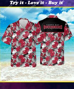 the tampa bay buccaneers football team all over print hawaiian shirt