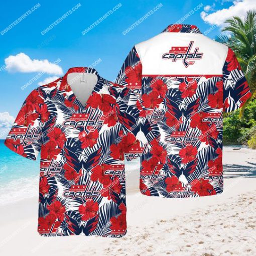 the washington capitals hockey all over print hawaiian shirt 1