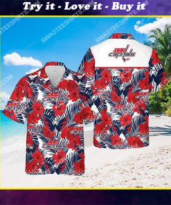 the washington capitals hockey all over print hawaiian shirt