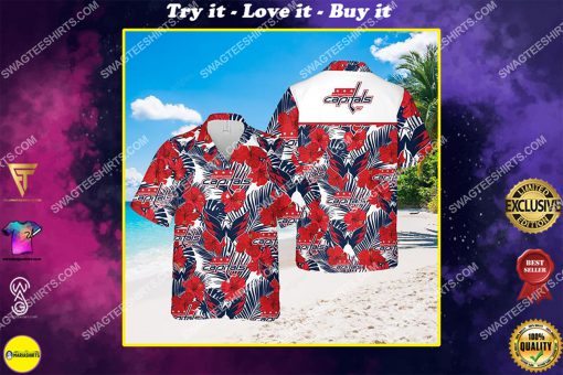 the washington capitals hockey all over print hawaiian shirt