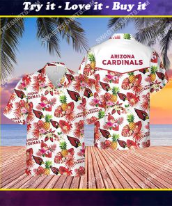 tropical arizona cardinals football all over print hawaiian shirt