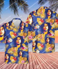 tropical bob marley all over print hawaiian shirt 1