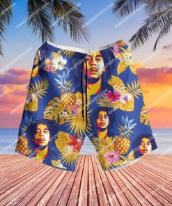 tropical bob marley all over print hawaiian shorts 1 - Copy