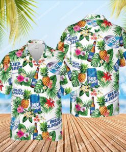 tropical bud light beer all over print hawaiian shirt 1